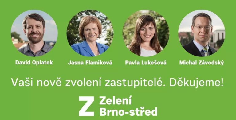 Děkujeme! Zelení pokračují v Zastupitelstvu MČ Brno-střed